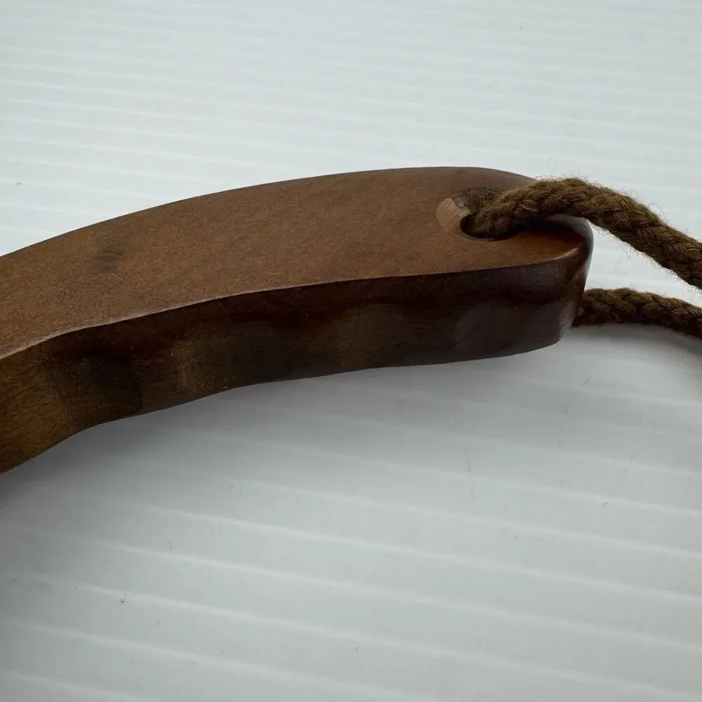 Pier 1 Wood Handheld Massage Roller Boho Retro Spa Tool Vintage Look